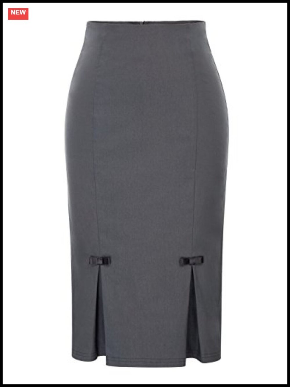 Vintage Bow-Knot High Waist Midi Pencil Skirt Office Stretchy